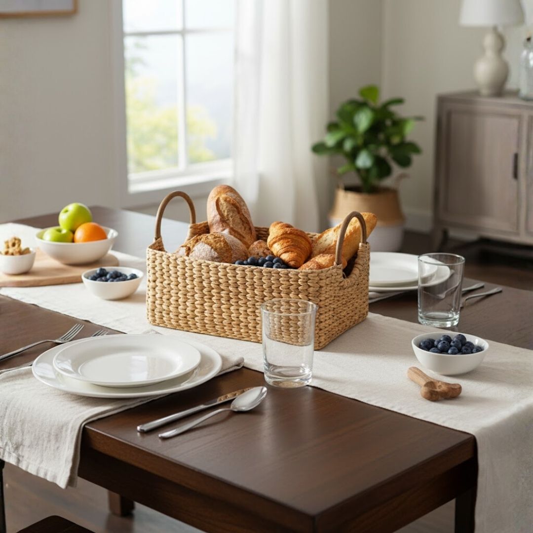 Stylish Round Handles Baskets for Eco-Friendly Storage